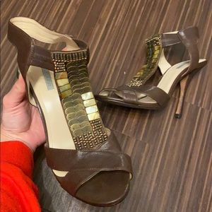 Super cute beaded ankle heels